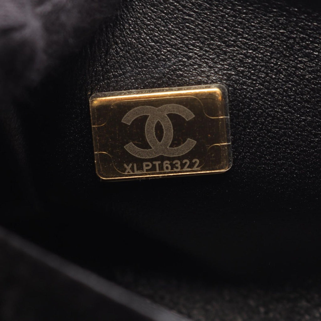 Chanel Shoulder Bag Quilted 2-Way Black Fabric Chain — view 5