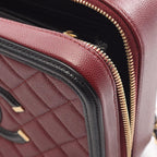 Chanel Shoulder Bag CC Filigree Vanity 2-Way Bordeaux Black Caviar Leather CC — view 8