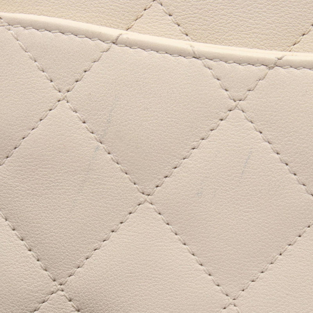 Chanel Shoulder Bag Gripoix Quilted Full Flap White Leather Chain — view 8