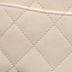 Chanel Shoulder Bag Gripoix Quilted Full Flap White Leather Chain — view 8