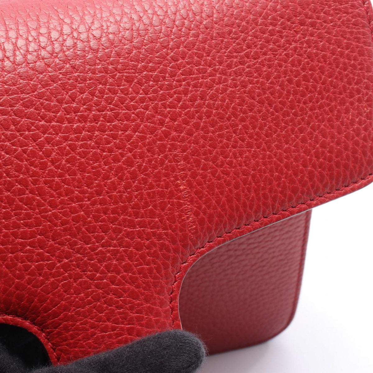 Gucci Shoulder Bag Interlocking G Red Leather Chain — view 6