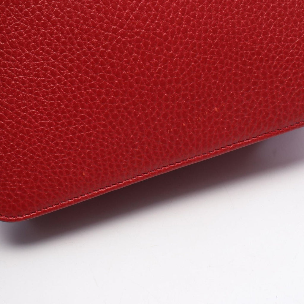 Gucci Shoulder Bag Interlocking G Red Leather Chain — view 5
