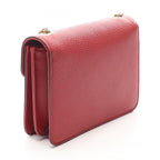 Gucci Shoulder Bag Interlocking G Red Leather Chain — view 2