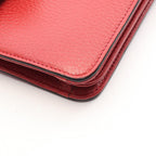 Gucci Shoulder Bag Interlocking G Red Leather Chain — view 8