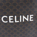 Celine Tote Bag Small Vertical Cabas Triomphe 2-Way Black Brown Leather — view 4
