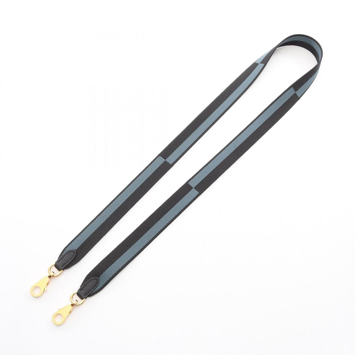 Hermes Shoulder Strap Bandouliere Sangle Casaque Blue Tompet Black — view 2