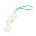 Hermes Charm Ipo Seahorse Vert Fizz Cles Comics Leather Keychain