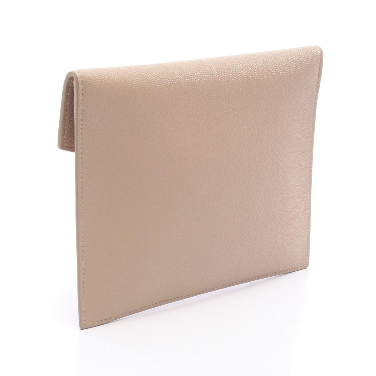 Saint Laurent Paris Clutch Uptown Beige Leather Pouch — view 2