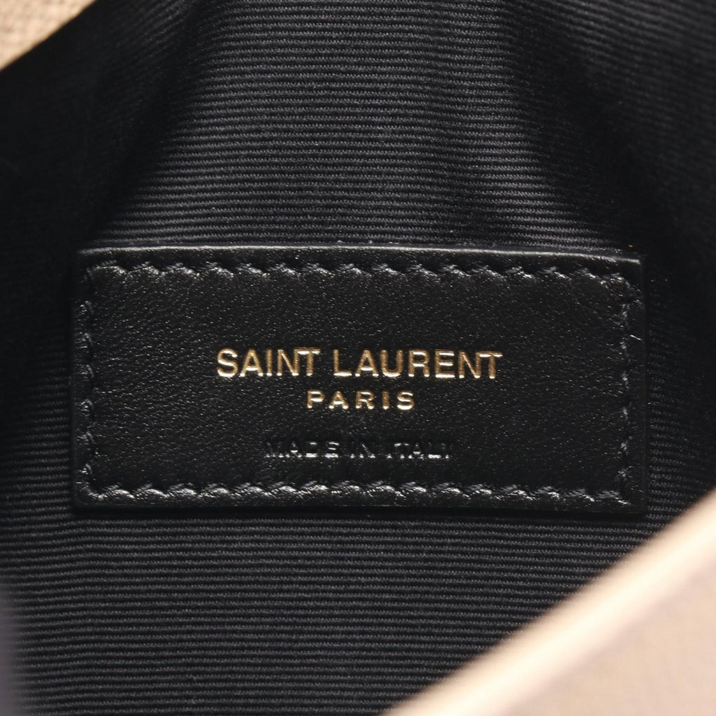 Saint Laurent Paris Clutch Uptown Beige Leather Pouch — view 4