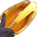 Fendi Handbag Mini Peekaboo Selleria Yellow Ivory Leather — view 3