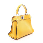 Fendi Handbag Mini Peekaboo Selleria Yellow Ivory Leather — view 2
