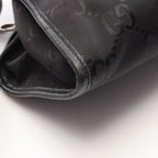 Gucci Shoulder Bag Off the Grid GG Pattern 2-Way Black Gold Leather — view 6