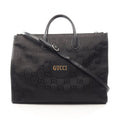 Gucci Shoulder Bag Off the Grid GG Pattern 2-Way Black Gold Leather