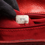 Chanel Backpack Triple CC Logo Red Caviar Leather Chain — view 5