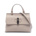 Gucci Handbag Bamboo Daily 2-Way Gray Leather