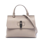 Gucci Handbag Bamboo Daily 2-Way Gray Leather