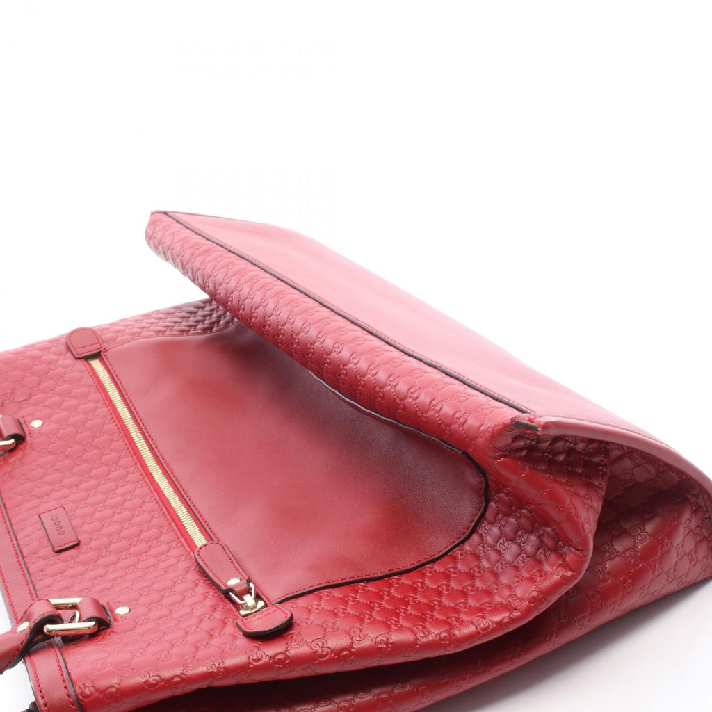 Gucci Tote Bag Micro Guccissima 2-Way Red Leather — view 6