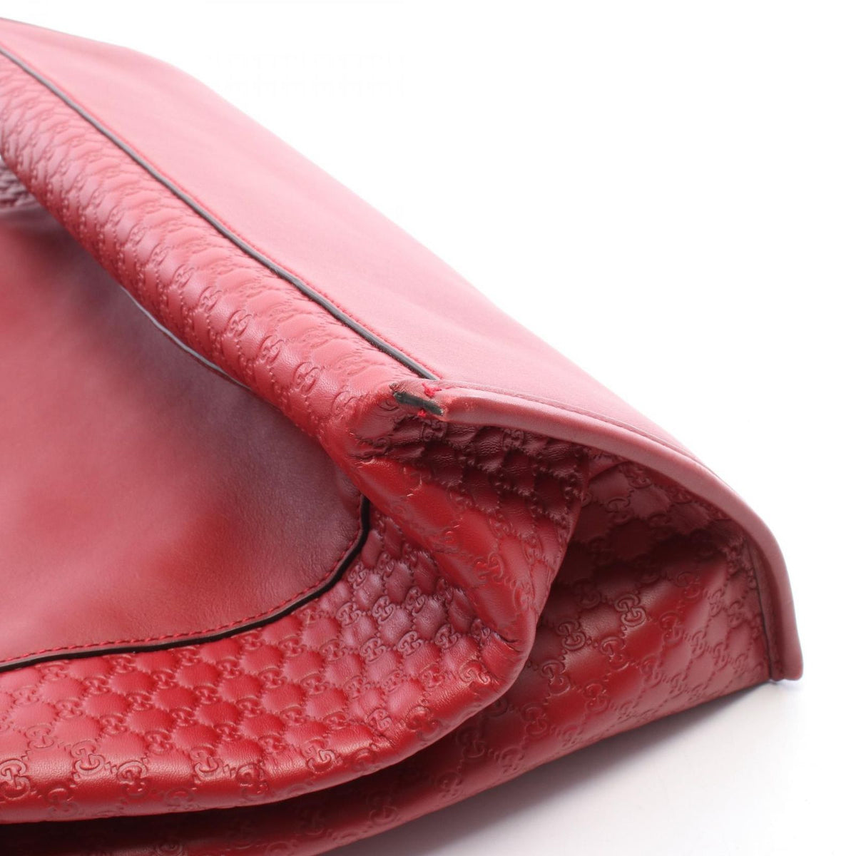 Gucci Tote Bag Micro Guccissima 2-Way Red Leather — view 7