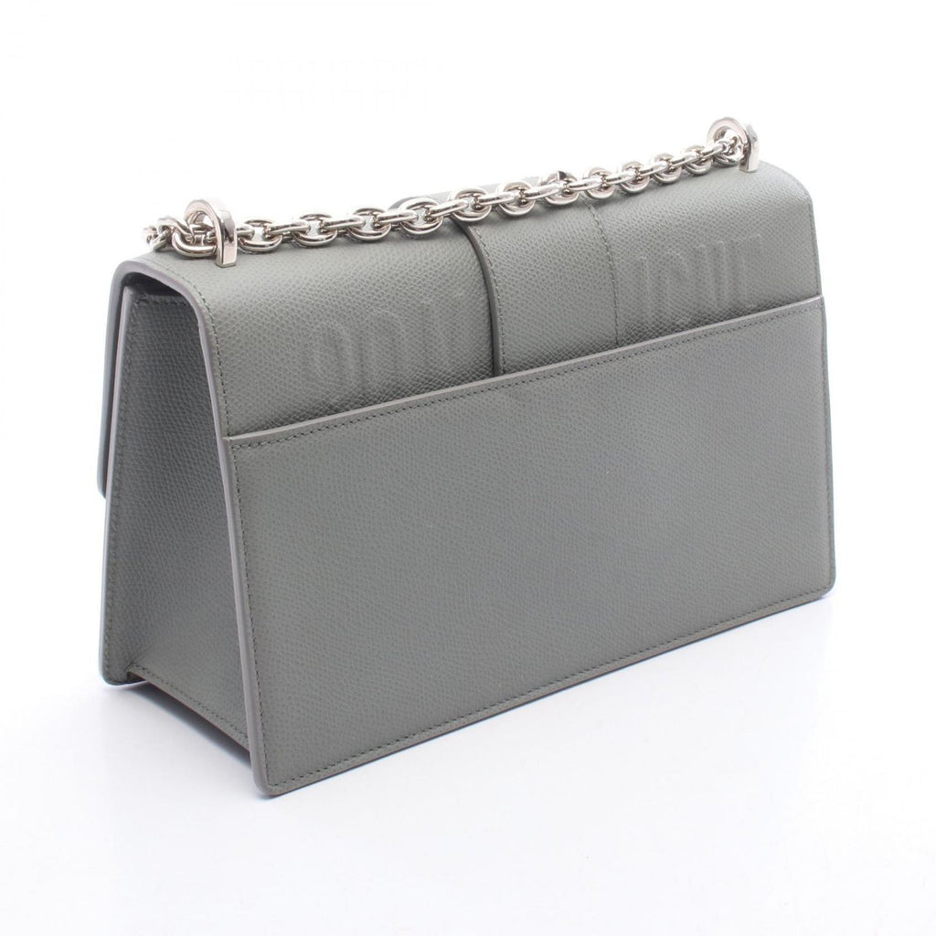 Dior Shoulder Bag 30 Montaigne Oblique Jacquard Gray Leather Chain — view 2