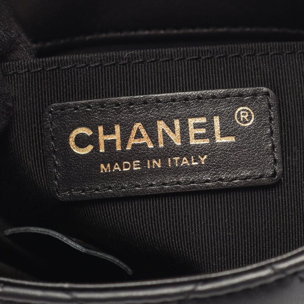 Chanel Shoulder Bag Quilted Chain Around Black Lambskin Small Flap — view 4