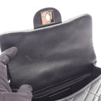 Chanel Shoulder Bag Quilted Chain Around Black Lambskin Small Flap — view 7