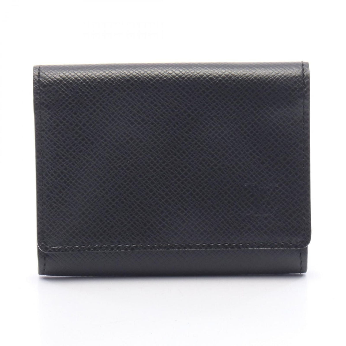 Louis Vuitton Card Case Envelope Business Holder NM Taiga Noir Leather