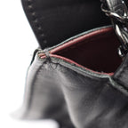 Chanel Shoulder Bag Quilted Black Shearling Leather CC Logo Full Flap Chain — view 6