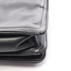 Chanel Shoulder Bag Quilted Black Shearling Leather CC Logo Full Flap Chain — view 8