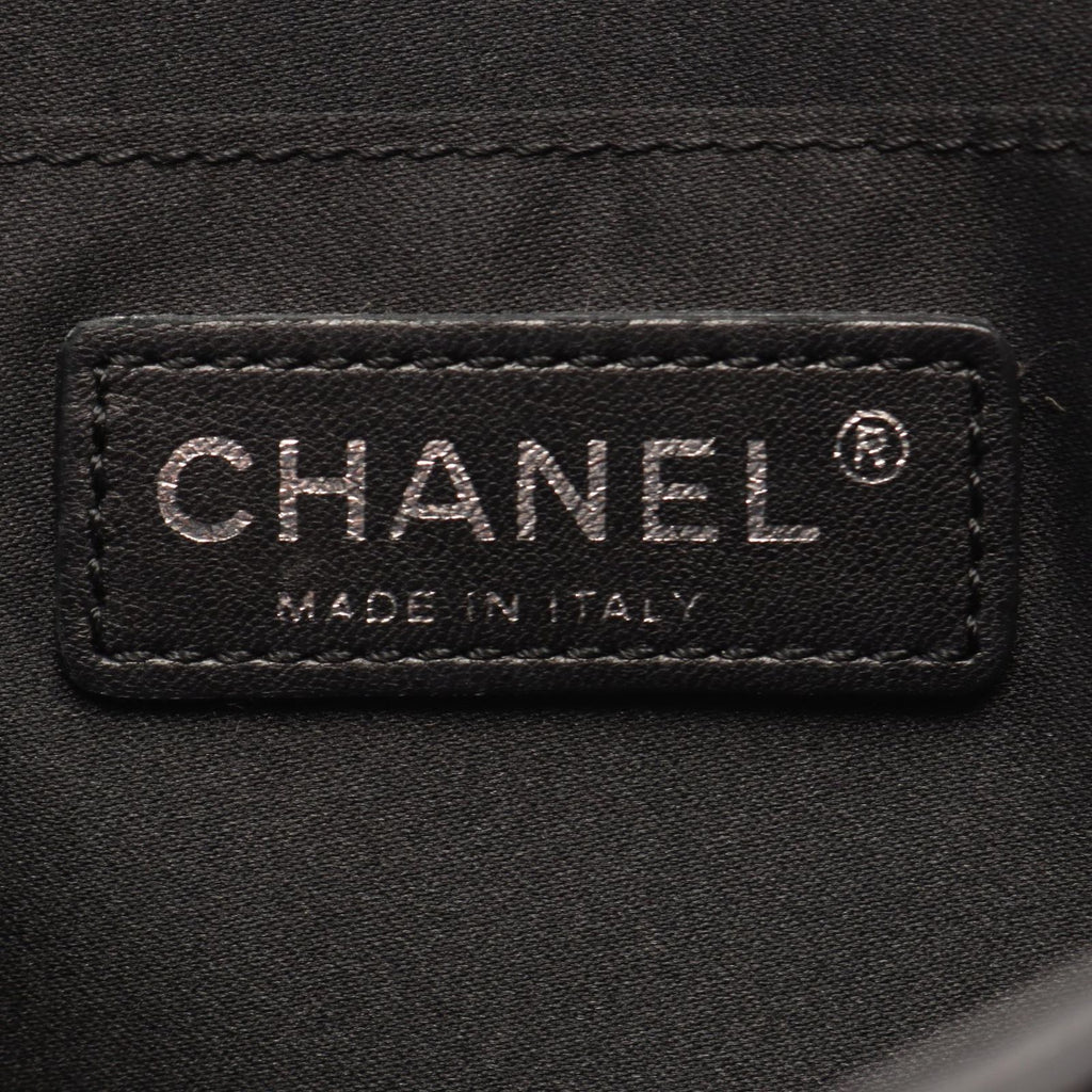 Chanel Shoulder Bag Quilted Black Lambskin Flap Chain — view 4