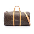 Louis Vuitton Boston Bag Keepall Bandouliere 55 Monogram Leather 55