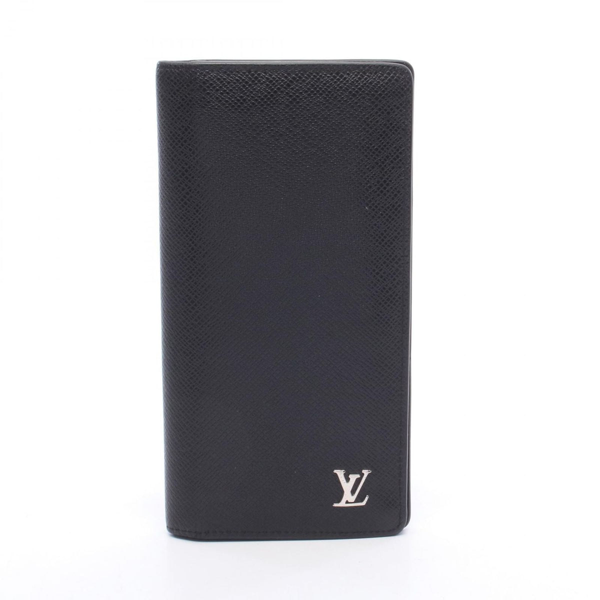 Louis Vuitton Bifold Wallet Portefeuille Brazza Taiga Noir Leather