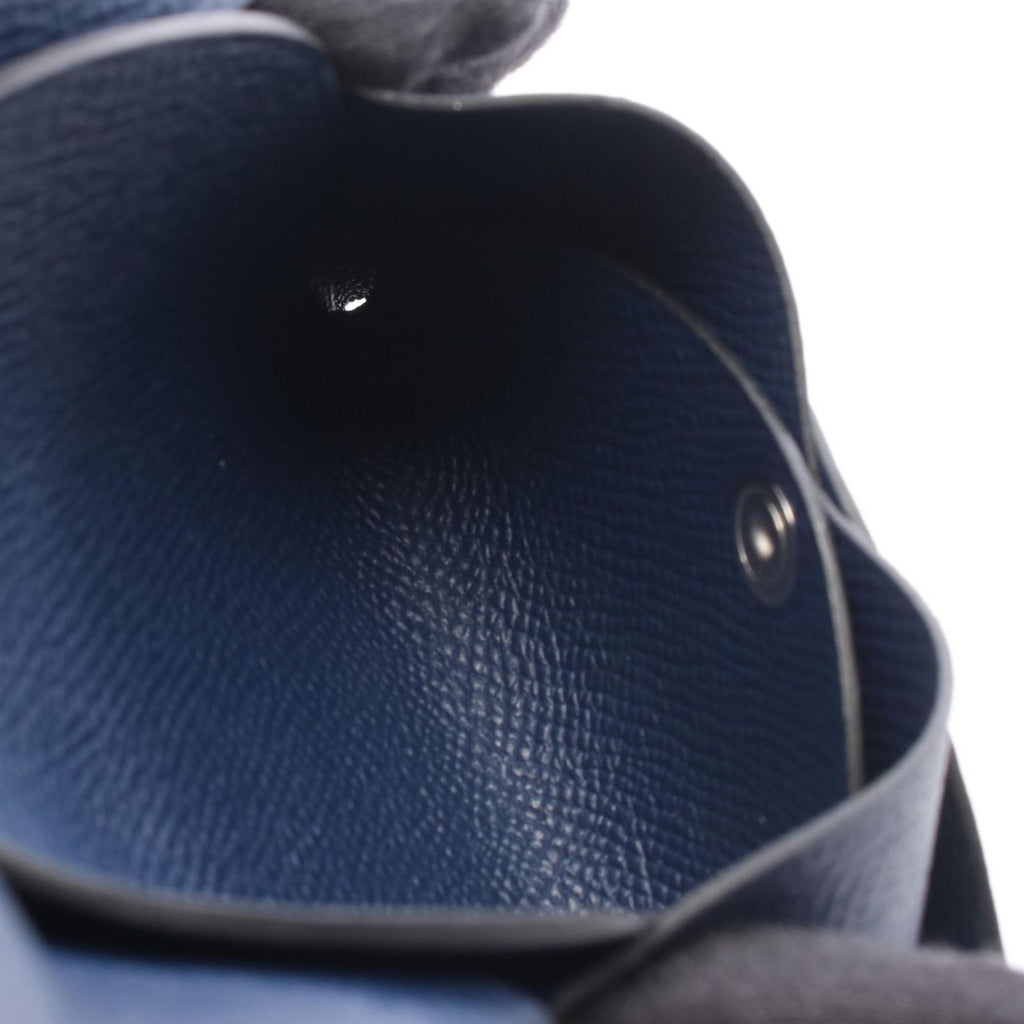 Hermes Coin Purse Calvi Duo Blue Navy — view 4