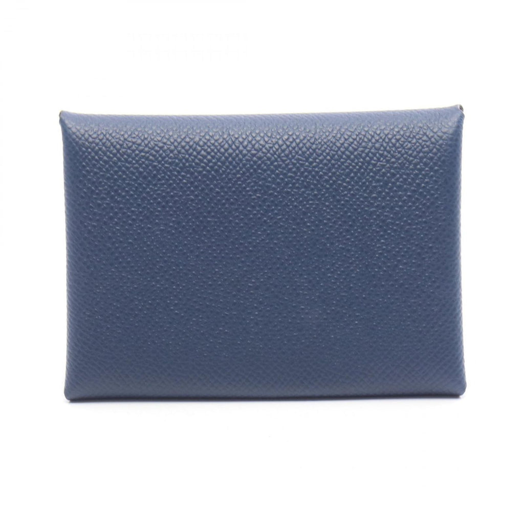 Hermes Coin Purse Calvi Duo Blue Navy