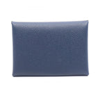 Hermes Coin Purse Calvi Duo Blue Navy