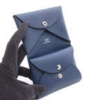 Hermes Coin Purse Calvi Duo Blue Navy — view 3