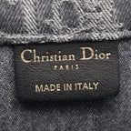 Dior Tote Bag Book Medium Gray Black Canvas Oblique — view 4