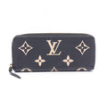 Louis Vuitton Round Wallet Portefeuille Clemence Monogram Empreinte Black Beige
