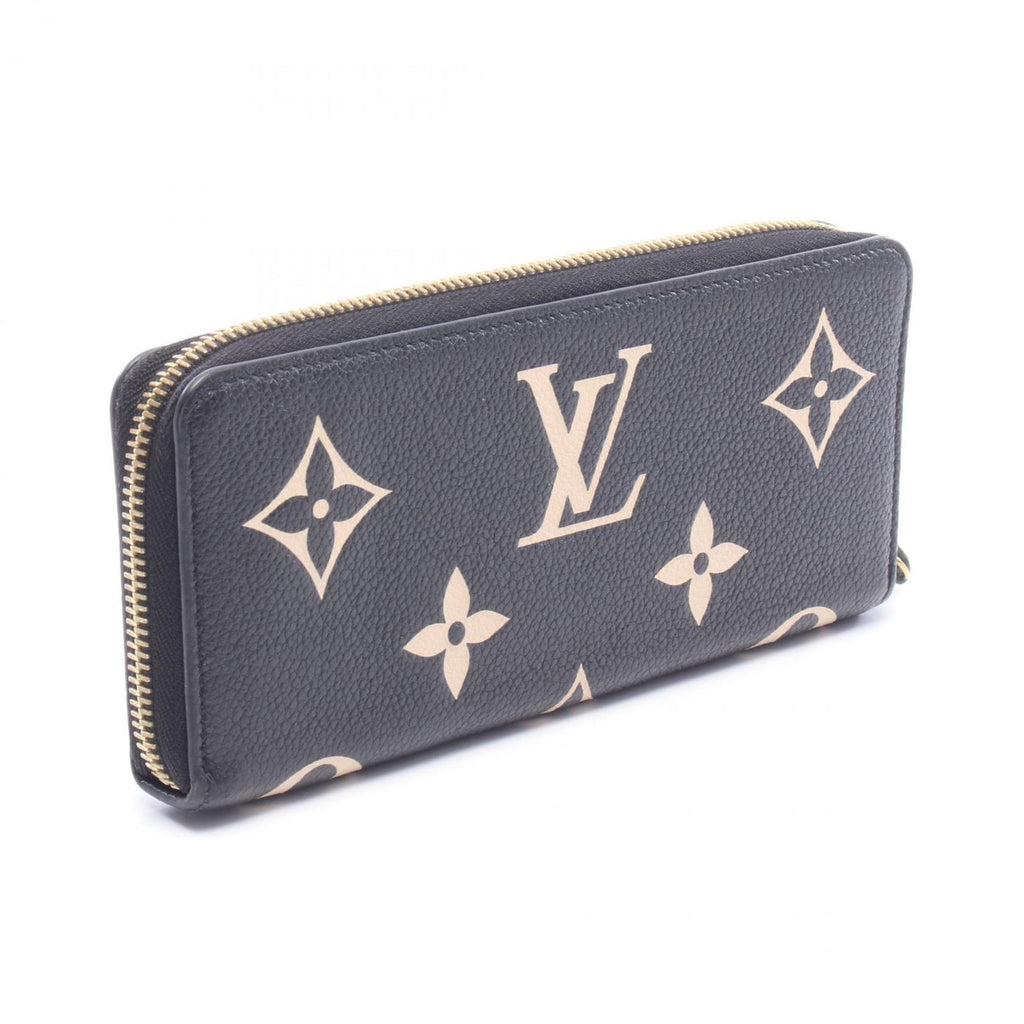 Louis Vuitton Round Wallet Portefeuille Clemence Monogram Empreinte Black Beige — view 2