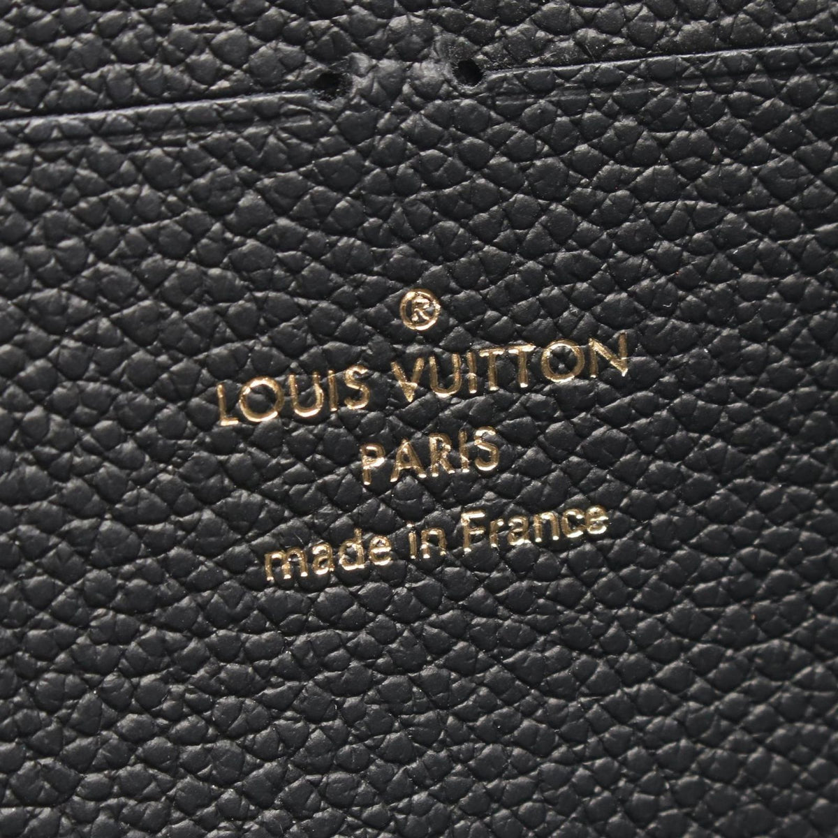 Louis Vuitton Round Wallet Portefeuille Clemence Monogram Empreinte Black Beige — view 4