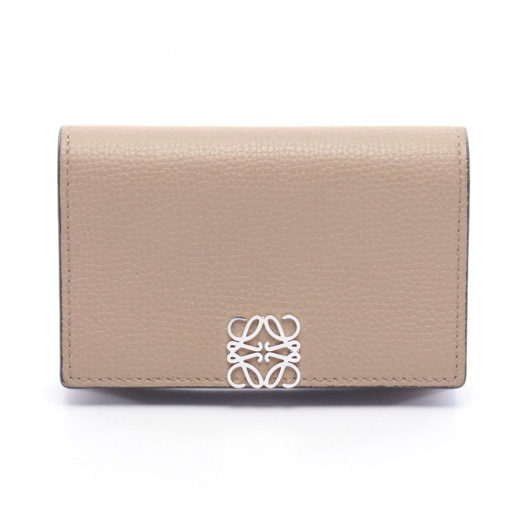 Loewe Card Case Anagram Beige Leather