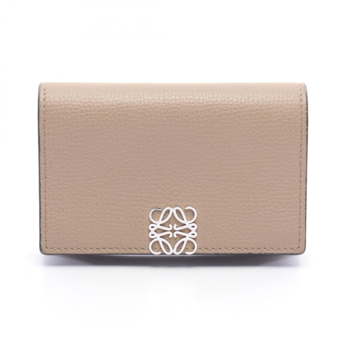 Loewe Card Case Anagram Beige Leather