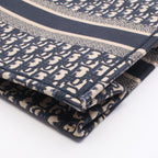 Dior Tote Bag Book Medium Navy Beige Canvas Oblique — view 6