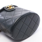 Chanel Shoulder Bag Quilted Vanity Black Lambskin Chain — view 8