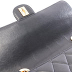 Chanel Shoulder Bag Maxi Quilted 30 Single Flap Black Lambskin Chain — view 6