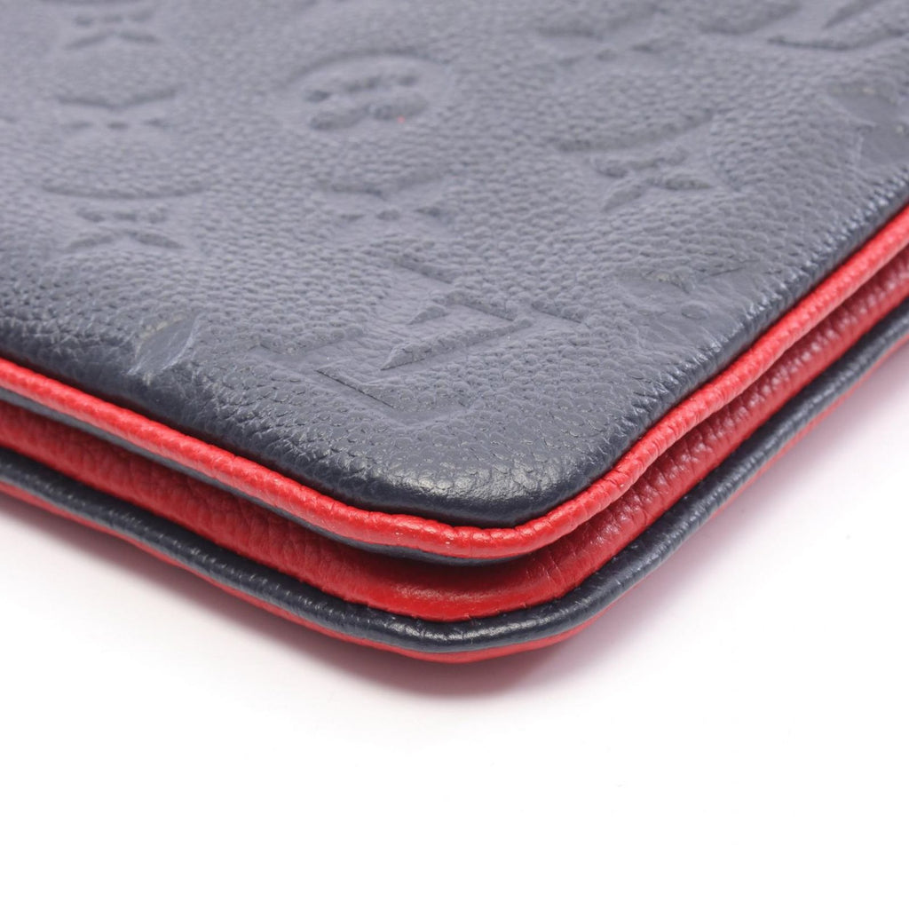 Louis Vuitton Shoulder Bag Pochette Double Zip Marine Rouge Leather — view 6