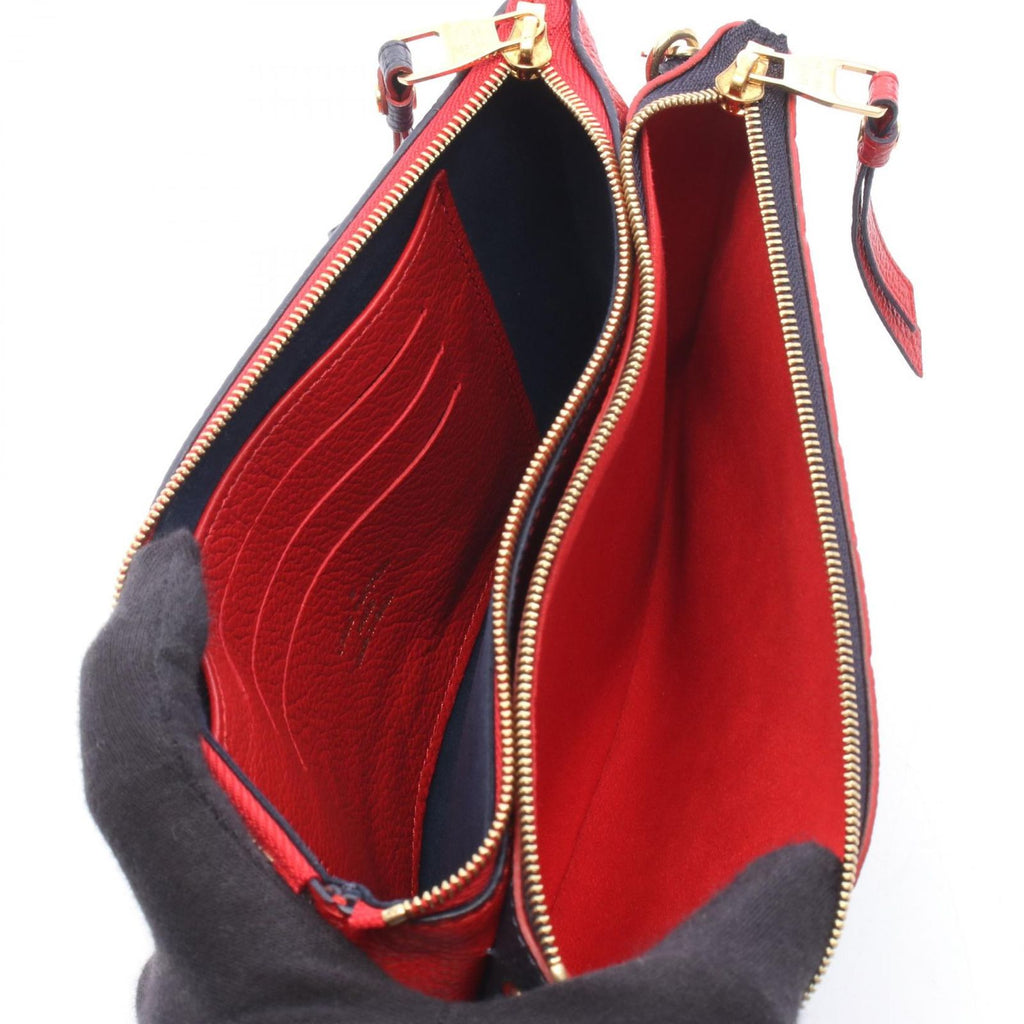 Louis Vuitton Shoulder Bag Pochette Double Zip Marine Rouge Leather — view 3