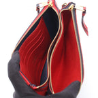 Louis Vuitton Shoulder Bag Pochette Double Zip Marine Rouge Leather — view 3