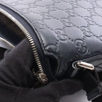 Gucci Shoulder Bag Guccissima Navy Leather — view 7
