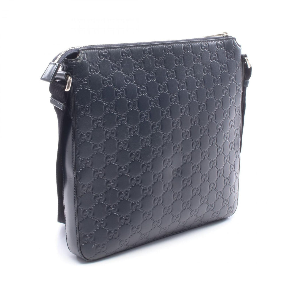 Gucci Shoulder Bag Guccissima Navy Leather — view 2