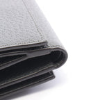 Gucci Trifold Wallet Double G Dark Gray Leather — view 7